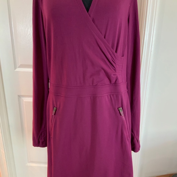 Athleta Suedy Lady Dress Nighshade Purple Athleisure Travel Dress Size XL - Picture 5 of 11